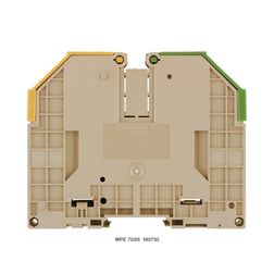 Földelő sorkapocs TS35 zöld/sárga csavaros DIN (kalap)sín 35mm WPE 70/95 Weidmüller - 1037300000