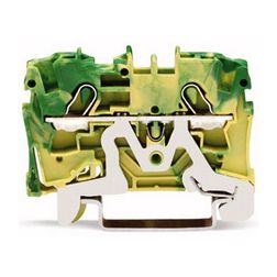 Földelő sorkapocs TS35 zöld/sárga rugószorításos rugószorításos DIN (kalap)sín 35mm WAGO - 2004-1207