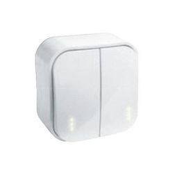 Forix 105 2x1P csillárkapcsoló betét komplett házban fehér falonkívüli csavaros IP21 2- LEGRAND - 782402