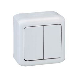 Forix 105 2x1P csillárkapcsoló betét komplett házban fehér falonkívüli csavaros IP44 2- LEGRAND - 782362