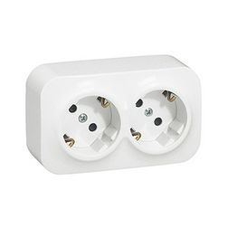 Forix 162/2 dugalj földelt komplett házban gyerekzárral fehér IP21 falonkívüli dmax. LEGRAND - 782423