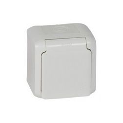 Forix 162 dugalj földelt komplett házban gyerekzárral fehér IP44 falonkívüli csavaros LEGRAND - 782373