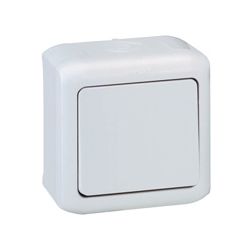 Forix N101 nyomó betét komplett házban 1- billentyűs 1z szürke IP44 falonkívüli dmax. LEGRAND - 782384