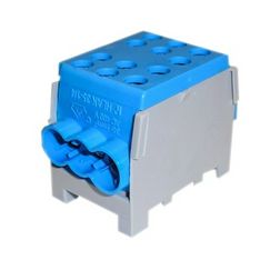 Fővezetéki leágazókapocs 150/125A Cu/Al csavaros kék 2x35+4x25mm2 HLAK 35-1/4 M2 Pollmann - 2080179