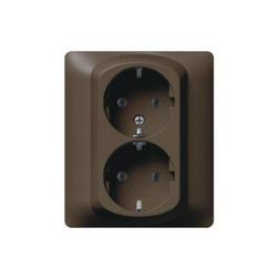 Galea 162/2 dugalj földelt teljes fedlappal bronz IP20 süllyesztett rugós LEGRAND - 771230