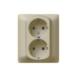 Galea 162/2 dugalj földelt teljes fedlappal titán IP20 süllyesztett rugós LEGRAND - 771430