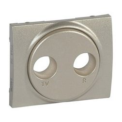 Galea fedlap TV-RD koax-antennadugaljhoz műanyag titán címketartó nélkül LEGRAND - 771472