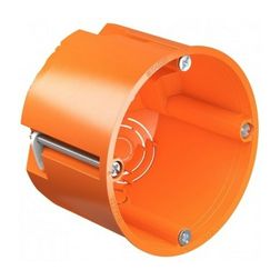 Gipszkarton szerelvénydoboz 1-es kerek 68mm-átmérő műanyag narancs csavarral O-range KAISER - 9064-32