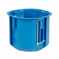 Gipszkarton szerelvénydoboz mély 1-es kerek 68mmx 68mmx 65mm-átmérő kék műanyag PV60D SIMET - 32013203