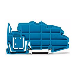 Gyűjtősíntartó TS35-re kék 10x3mm  7,5mm vastag 1-pólus WAGO - 2009-305