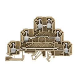 Háromszintes sorkapocs 2,5mm2 TS32/35 24A 250V csavaros bézs IKD2,5 CONTA-CLIP - 1261.2