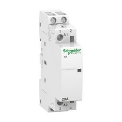 Installációs kontaktor sorolható 20A 250V AC 2-z 230-240V AC-műk 1mod Acti9 iCT Schneider - A9C22722