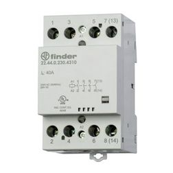 Installációs kontaktor sorolható 40A 440V AC 4-z 230V AC/DC-műk 3mod 22.44.0.230.4310 FINDER - 224402304310