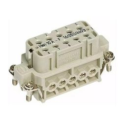 Ipari csatlakozó betét anya 10P 16A 250V csavaros hüvely termoplaszt-betét Han 10A-BU-S HARTING - 09200102812