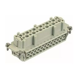 Ipari csatlakozó betét anya 24P 16A 500V csavaros hüvely termoplaszt-betét Han 24E-bu-s HARTING - 09330242701