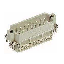 Ipari csatlakozó betét apa 16P 16A 250V csavaros csapos termoplaszt-betét Han 16A-STI-S HARTING - 09200162612