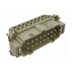 Ipari csatlakozó betét apa 16P 16A 500V csavaros csapos termoplaszt-betét Han 16E-sti-s HARTING - 09330162601