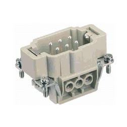 Ipari csatlakozó betét apa 6P 16A 500V csavaros csapos termoplaszt-betét Han 32 EE-F-C HARTING - 09330062601