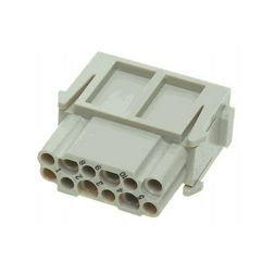 Ipari csatlakozó betét modul anya 12P 10A 250V krimpelt hüvely Han 12MOD DD HARTING - 09140123101