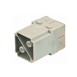 Ipari csatlakozó betét modul apa 2P 100A 1000V tengelyirányú csavar csapos Han 2MOD 100A HARTING - 09140022651