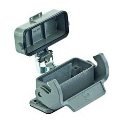 Ipari csatlakozó ház kivágásra fedéllel ráépíthető négyszögletes IP65 Han 10A-agg-LB-K HARTING - 09200100321