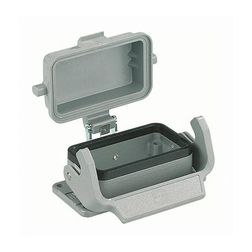 Ipari csatlakozó ház kivágásra ráépíthető négyszögletes alumínium IP65 Han 24 B-agg-LB-K HARTING - 09300240304