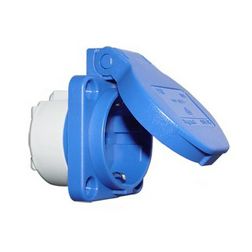 Ipari dugalj beépíthető 2P+E 16A egyenes IP54 műanyag csavaros P17 Tempra Dafb-162 LEGRAND - 057670