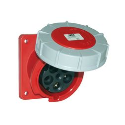 Ipari dugalj beépíthető 3P+N+E 125A 400V(50+60Hz) piros ferde IP67 műanyag 6h-pozíció PCE - 445-6