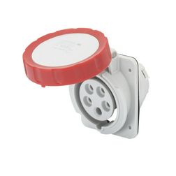 Ipari dugalj beépíthető 3P+N+E 400V(50+60Hz) piros ferde 32A IP67 műanyag IEC309HP GEWISS - GW62243H