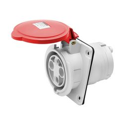 Ipari dugalj beépíthető 3P+N+E 400V(50+60Hz) piros ferde 63A IP44 műanyag IEC309HP GEWISS - GW63221H