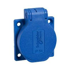 Ipari dugalj falra szerelhető 2P+E 16A 3P 250V műanyag 50x50mm kék egyenes IP54 PratiKa Schneider - PKS52B