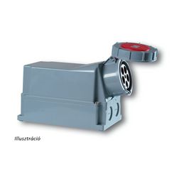 Ipari dugalj falra szerelhető 3P+E 125A 400V(50+60Hz) piros IP67 műanyag 6h-pozíció csavaros PCE - 144-6