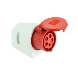 Ipari dugalj falra szerelhető 3P+N+E 32A 400V(50+60Hz) piros IP44 műanyag 6h-pozíció csavaros PCE - 125-6