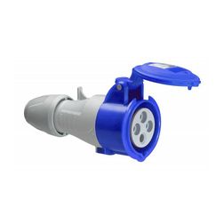 Ipari dugalj lengő 2P+E 16A 200-250V(50+60Hz) kék egyenes IP44 műanyag P17 Tempra LEGRAND - 555104