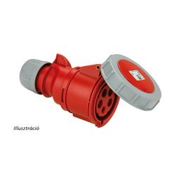 Ipari dugalj lengő 2P+E 32A 230V(50+60Hz) kék egyenes IP67 műanyag 6h-pozíció csavaros Shark PCE - 2232-6