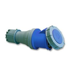 Ipari dugalj lengő 2P+E 63A 230V(50+60Hz) kék egyenes IP67 műanyag 6h-pozíció PowerTwist PCE - 233-6