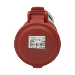 Ipari dugalj lengő 3P+N+E 16A 380-415V(50+60Hz) piros egyenes IP44 műanyag P17 Tempra LEGRAND - 555109