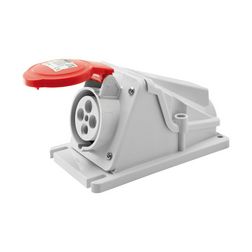 Ipari dugalj ráépíthető 3P+E 16A 400V(50+60Hz) piros IP44 műanyag 6h-pozíció IEC309HP GEWISS - GW62481