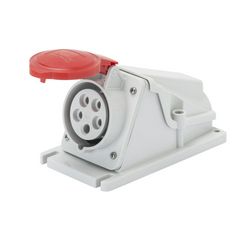 Ipari dugalj ráépíthető 3P+N+E 16A 400V(50+60Hz) piros IP44 műanyag 6h-pozíció IEC309HP GEWISS - GW62482