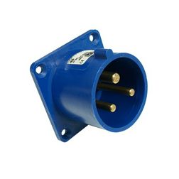 Ipari dugvilla 2P+E ráépíthető 32A 230V(50+60Hz) kék műanyag egyenes csavaros PCE - 623-6