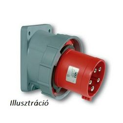 Ipari dugvilla 3P+E ráépíthető 125A 400V(50+60Hz) piros műanyag ferde csavaros PCE - 744-6