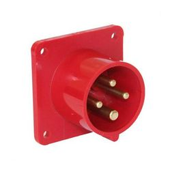 Ipari dugvilla 3P+E ráépíthető 16A 400V(50+60Hz) piros műanyag egyenes csavaros PCE - 614-6