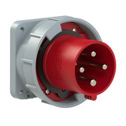 Ipari dugvilla 3P+E ráépíthető 63A 400V(50+60Hz) piros műanyag egyenes csavaros PCE - 634-6