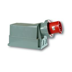 Ipari dugvilla 3P+N+E falonkívüli 125A 400V(50+60Hz) piros műanyag ferde csavaros PCE - 545-6