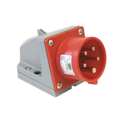 Ipari dugvilla 3P+N+E falonkívüli 32A 400V(50+60Hz) piros műanyag ferde csavaros PCE - 525-6