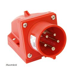 Ipari dugvilla 3P+N+E falonkívüli fázisfordító 16A 400V(50+60Hz) piros műanyag ferde csavaros PCE - 7715-6d