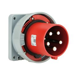Ipari dugvilla 3P+N+E ráépíthető 125A 400V(50+60Hz) piros műanyag egyenes csavaros PCE - 645-6
