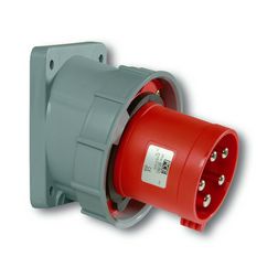 Ipari dugvilla 3P+N+E ráépíthető 63A 400V(50+60Hz) piros műanyag ferde csavaros PCE - 735-6