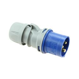 Ipari dugvilla lengő 2P+E 16A 230V(50+60Hz) kék IP44 műanyag csavarmentes kapcsos Turbo Shark PCE - 013-6tt