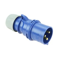 Ipari dugvilla lengő 2P+E 32A 230V(50+60Hz) kék IP44 műanyag csavaros 6h-pozíció Shark PCE - 023-6